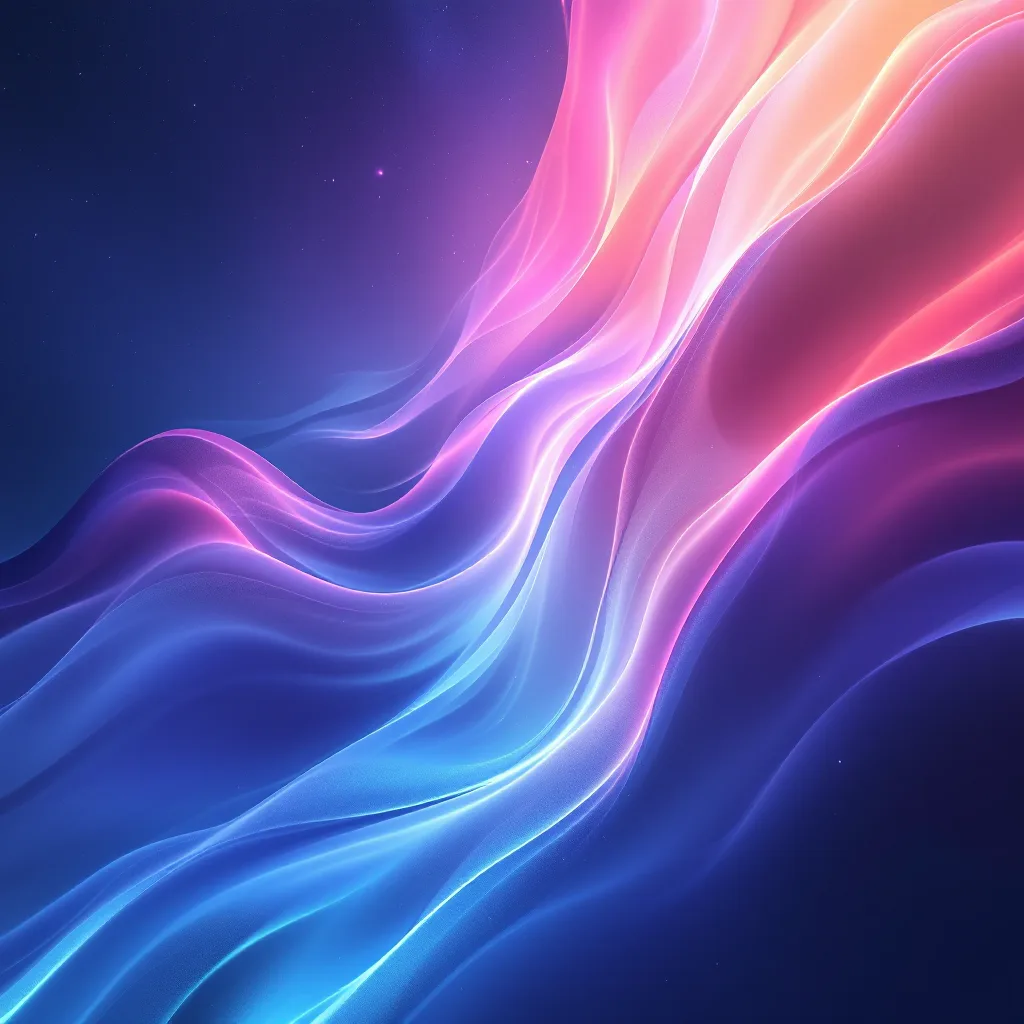 Abstract gradient render of aurora light ribbons — symbolising empowering your website with state-of-the-art AI.